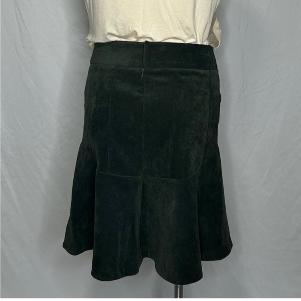 NWT - Chelsea & Theodore Retro Dark Olive/Forest Green Corduroy A-Line Skirt, 8